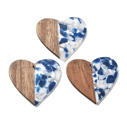 Resin and Walnut Pendants FIND-R051-09C-1