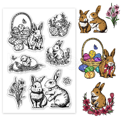 Easter Custom PVC Plastic Clear Stamps DIY-WH0618-0135-1