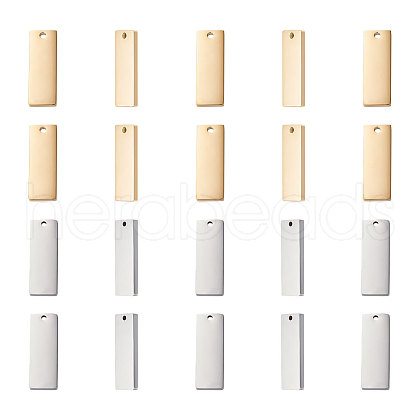 Unicraftale 20Pcs 2 Colors 304 Stainless Steel Pendants FIND-UN0004-06-1