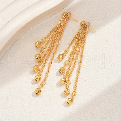 Brass Tassel Stud Earrings MD9290-4-1