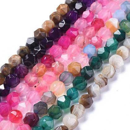 Dyed Natural Agate Beads Strands G-F685-01-1