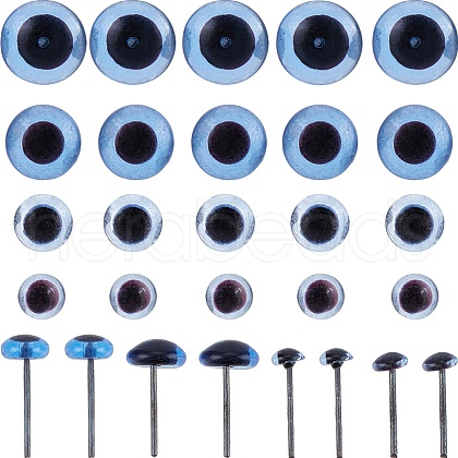 Gorgecraft 80Pcs 4 Style Craft Glass Doll Eyes DIY-GF0007-82-1