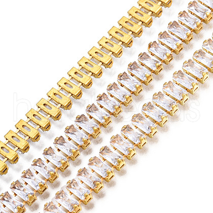 Rectangle Cubic Zirconia Strass Chains CHC-N020-04-1