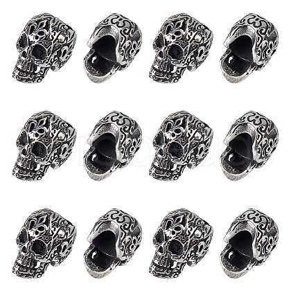 12Pcs 304 Stainless Steel European Beads STAS-HS0001-05-1