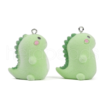 Flocky Resin Pendants FIND-A052-03-1