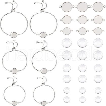 Unicraftale DIY Flat Round Bracelet Making Kits DIY-UN0003-54-1
