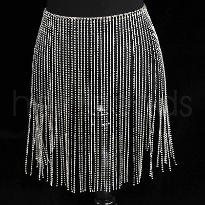 Full Crystal Rhinestone Tassel Skirt Body Chains WGA3B2D-10-1