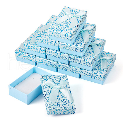 Heart Pattern Cardboard Jewelry Packaging Boxes CON-TAC0011-04A-05-1