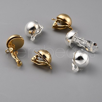 Brass Clip-on Earring Findings KK-O131-03-C-1
