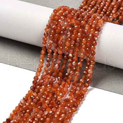 Natural South Red Agate Beads Strands G-Z074-A02-01B-1