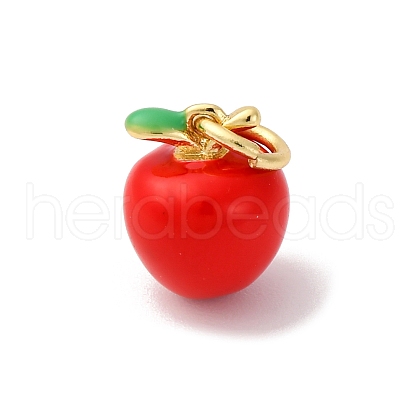 Brass Enamel Charms KK-Q098-33G-A-1
