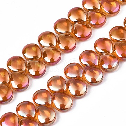 Electroplate Glass Beads Strand EGLA-S188-27-B01-1