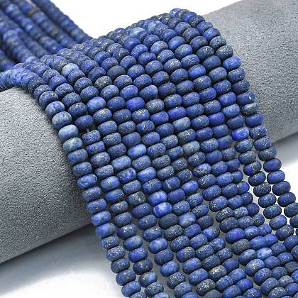 Dyed Natural Lapis Lazuli Beads Strands G-P575-A46-6x4mm-02-1
