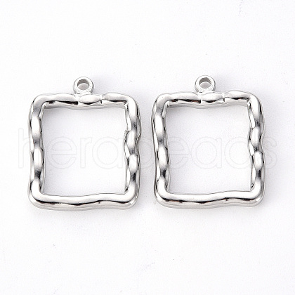 Non-Tarnish 304 Stainless Steel Open Back Bezel Pendants X-STAS-T052-24P-1