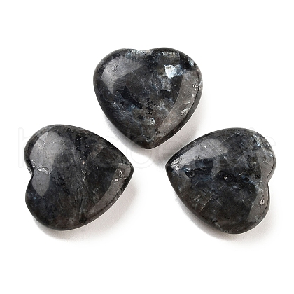 Mother's Day Gifts Heart Natural Larvikite Palm Stones G-C134-06A-25-1