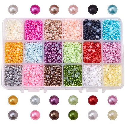 ABS Plastic Cabochons SACR-PH0005-4mm-01-1