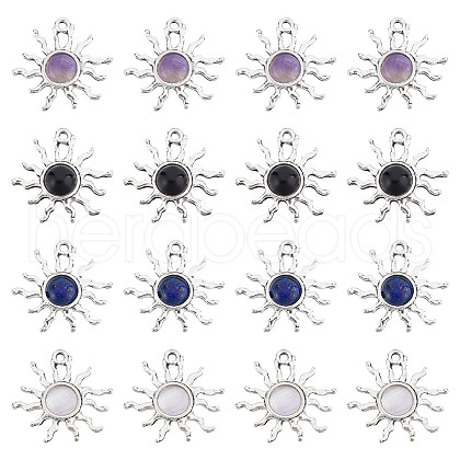 SUNNYCLUE 20Pcs Natural Gemstone Pendants FIND-SC0003-99-1