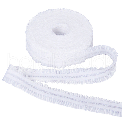 Polyester Ruffled Elastic Cord EW-WH0015-02C-1