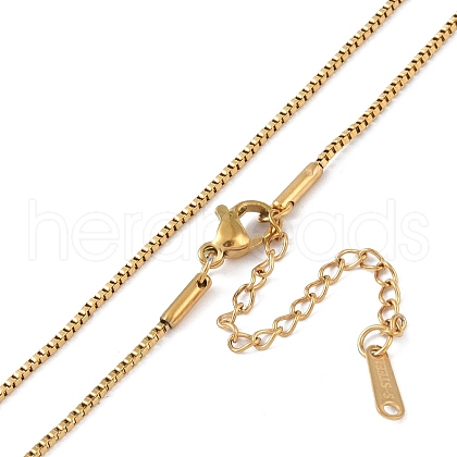 Ion Plating(IP) 201 Stainless Steel Chain Necklaces NJEW-P309-25G-1