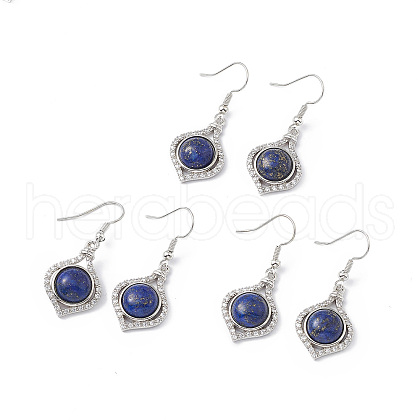 Natural Lapis Lazuli Vase Dangle Earrings EJEW-A092-01P-05-1