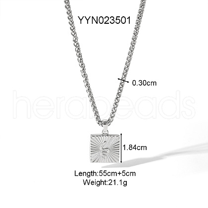 Retro Stainless Steel Pendant Hip-hop Necklaces OC7318-4-1