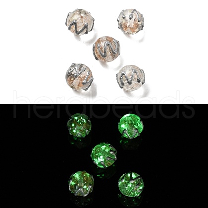 Luminous Handmade Gold Sand Lampwork Beads LAMP-V001-02-1