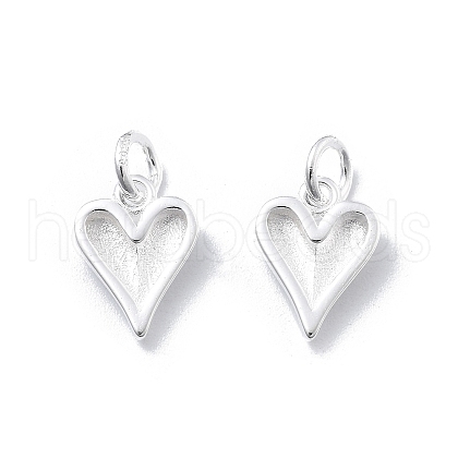 925 Sterling Silver Love Heart Charms STER-D302-10S-1