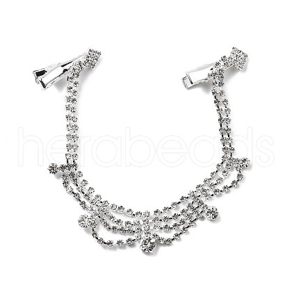 Alloy Rhinestone Hair Chain OHAR-M044-02D-S-1