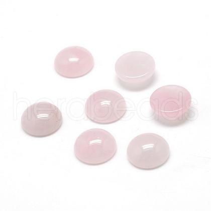 Natural Rose Quartz Gemstone Cabochons G-T020-12mm-09-1