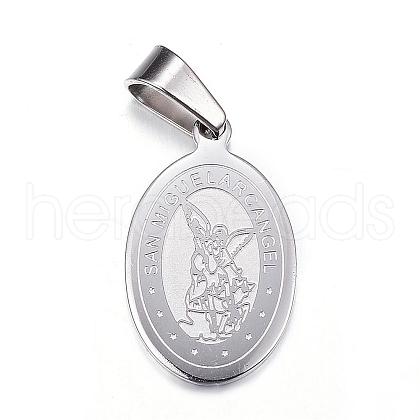 Non-Tarnish 304 Stainless Steel Pendants STAS-G102-38P-1
