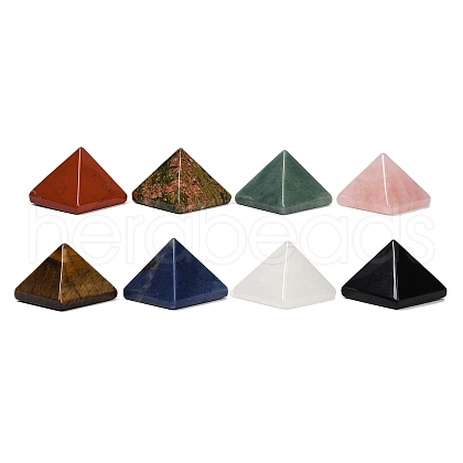Natural Mixed Gemstone Orgonite Pyramid Display Decorations G-C186-09-1