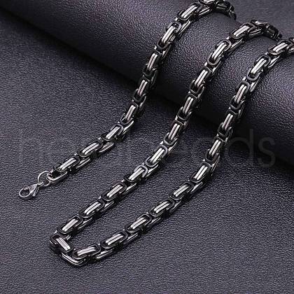 Stainless Steel Byzantine Chains Necklaces for Men FS-WG56795-126-1