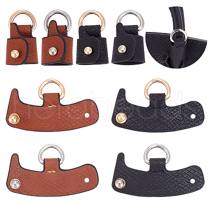 WADORN 8Pcs 4 Colors PU Leather Undamaged Bag Triangle Buckle Connector FIND-WR0010-76-1