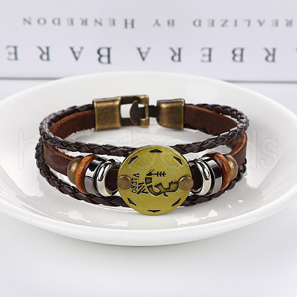 Imitation Leather Cord Triple Layer Multi-strand Bracelets WG32474-12-1