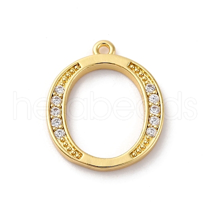 Rack Plating Brass Micro Pave Cubic Zirconia Pendant KK-H449-76G-16-1