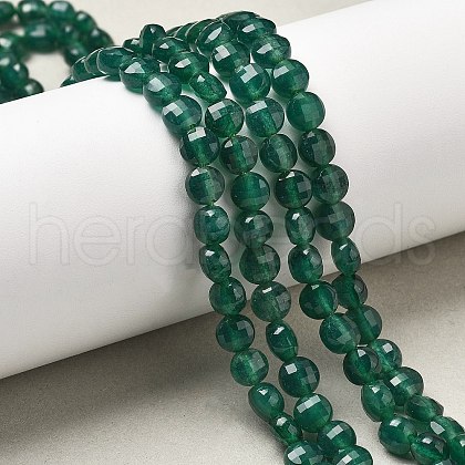 Natural Dyed White Jade Beads Strands G-C179-A6mm-07-1