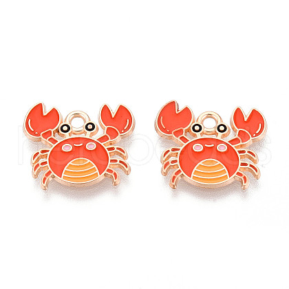 Marine Animals Alloy Enamel Pendants ENAM-T022-34G-1