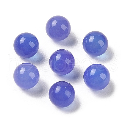 Natural Blue Agate No Hole Sphere Beads G-K353-04A-30-1
