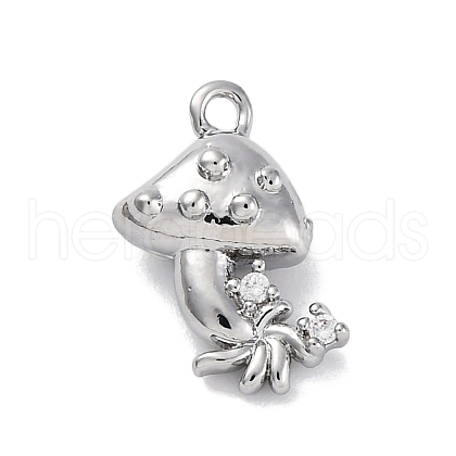 Brass Micro Pave Cubic Zirconia Pendants KK-D288-06P-1