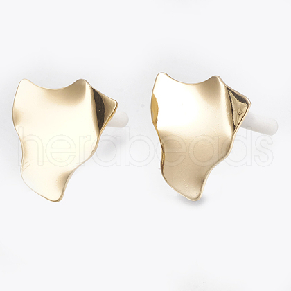 Brass Stud Earring Findings KK-S348-112-1