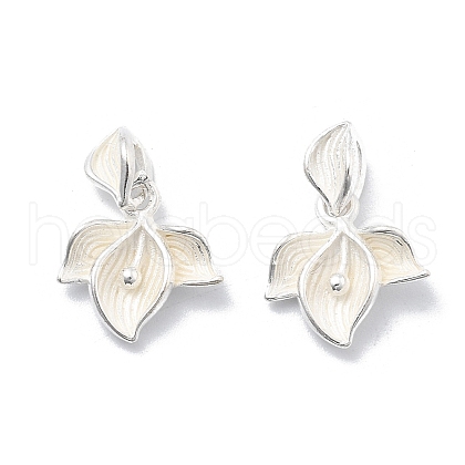 925 Sterling Silver Flower Charms STER-D302-08A-S-1