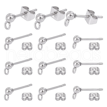 Unicraftale 304 Stainless Steel Stud Earring Findings STAS-UN0060-01C-1