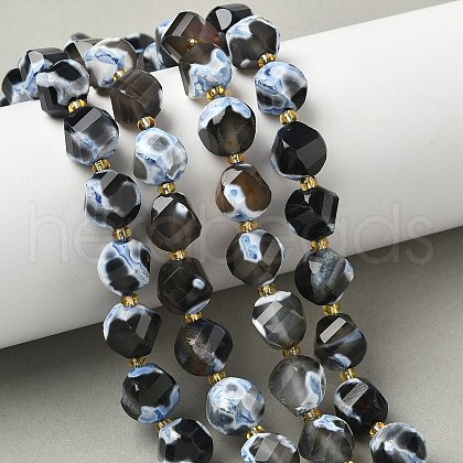 Natural Fire Crackle Agate Beads Strands G-U023-A16-01-1