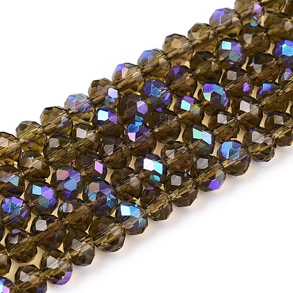 Electroplate Glass Beads Strands EGLA-A044-T4mm-L16-1