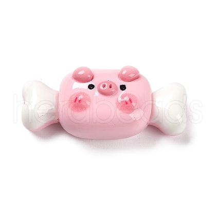 Opaque Resin Cute Pig Imitation Food Decoden Cabochons CRES-M016-01H-1