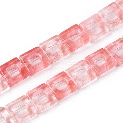 Cherry Quartz Glass Beads Strands G-N342-101-1