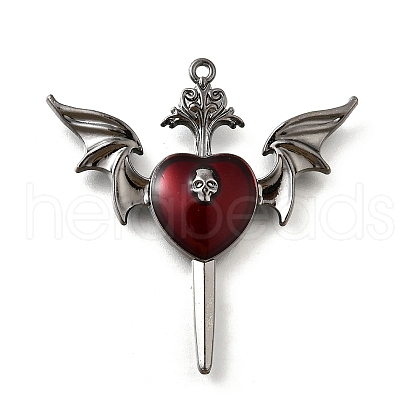 Alloy Enamel Gothic Style Pendants PALLOY-R157-06B-05A-1