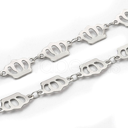 Tarnish Resistant 304 Stainless Steel Crown Link Chains CHS-F015-01P-1