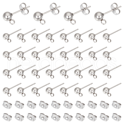 Unicraftale 304 Stainless Steel Stud Earring Findings STAS-UN0015-57B-1