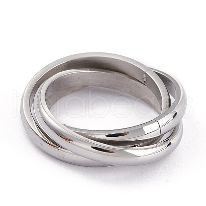 Unisex 304 Stainless Steel Finger Rings RJEW-K233-06A-P-1